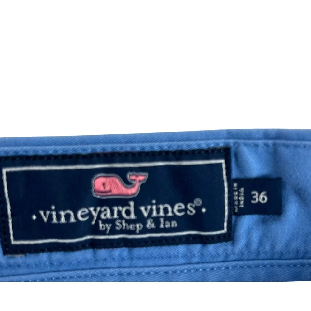 Vineyard Vines Breaker Shorts Mens 36 Blue Stretch Chino Golf Casual Preppy